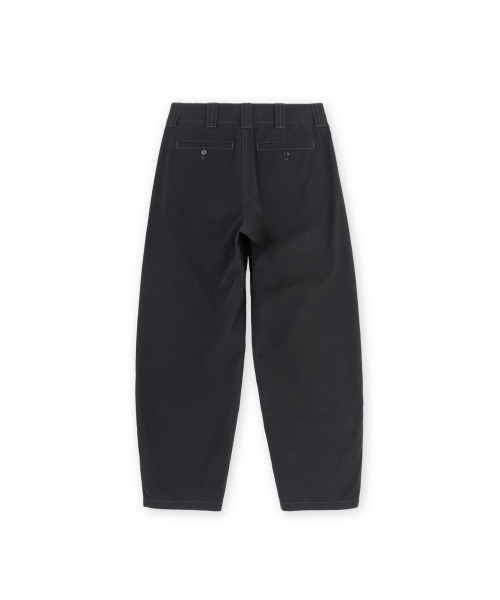 W Washed Work Pants, Black
