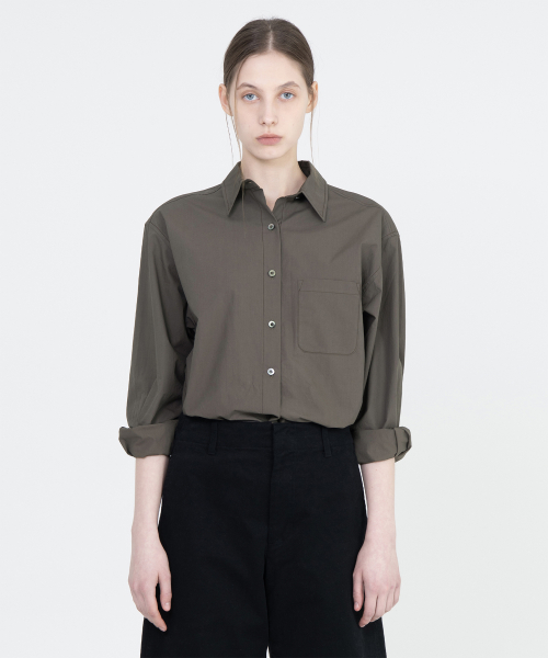 W Steady Shirt, Dark Brown