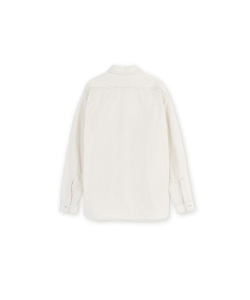W Washed Work Shirt, Ecru