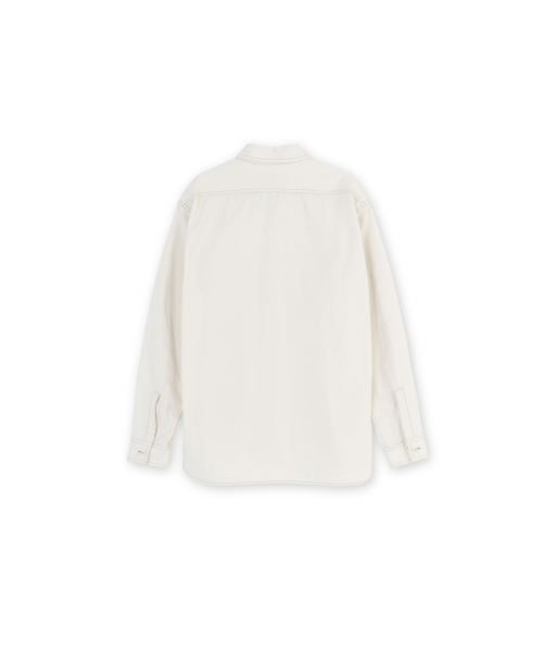 Washed Work Shirt, Ecru