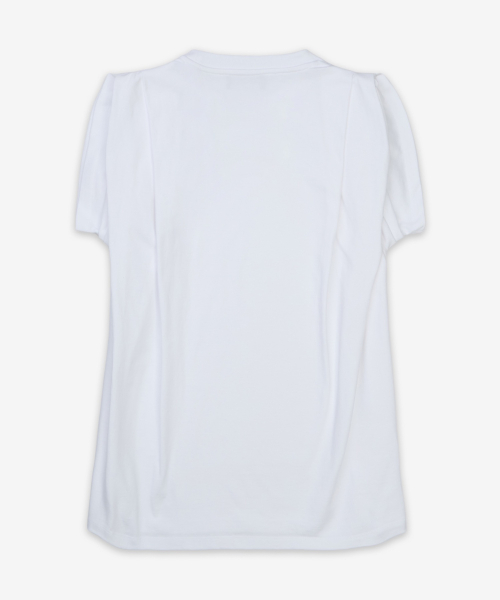 풀 숄더 오버사이즈 티셔츠 - 화이트 / BPT25TSHIRT122
