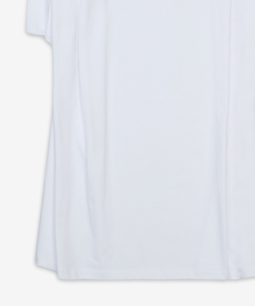 풀 숄더 오버사이즈 티셔츠 - 화이트 / BPT25TSHIRT122