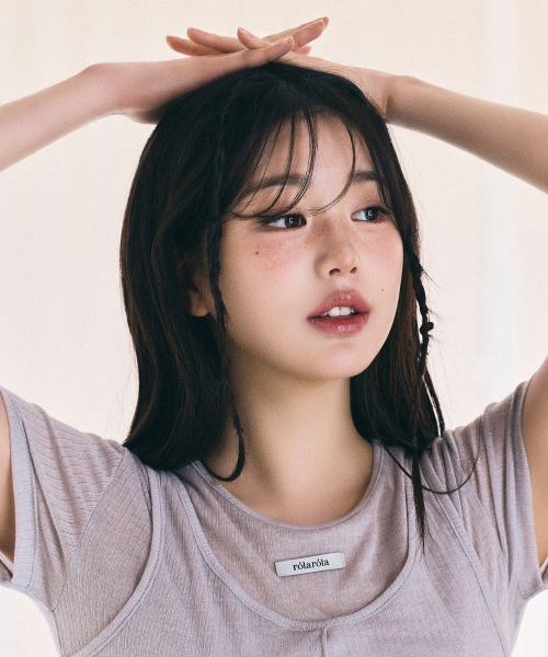 NUBASIC TENCEL HALF T-SHIRT SET GRAY