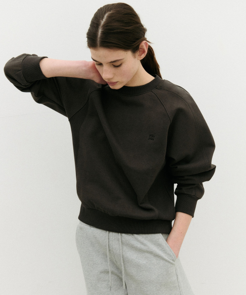 NUBASIC LOGO SWEATSHIRT CHARCOAL