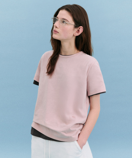NUBASIC STANDARD ROUND NECK T-SHIRT INDI PINK