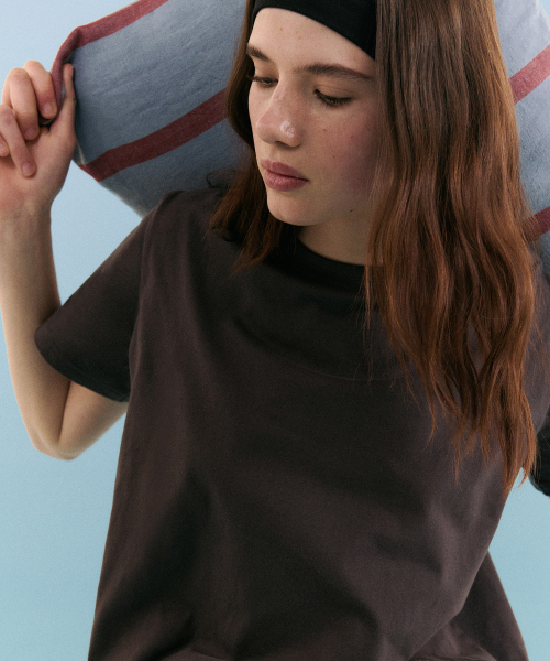 NUBASIC STANDARD ROUND NECK T-SHIRT CHARCOAL