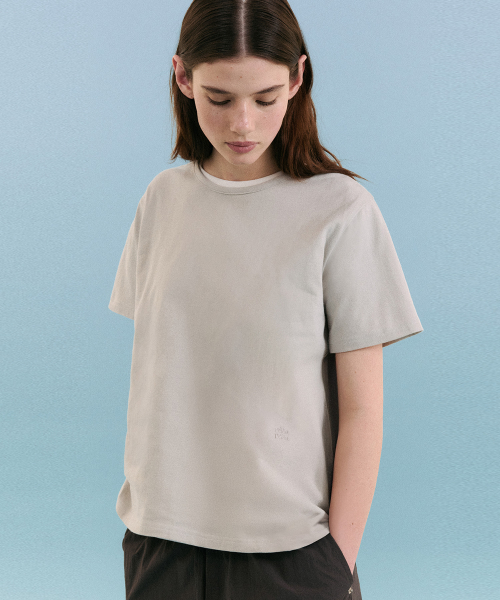 NUBASIC STANDARD ROUND NECK T-SHIRT GRAY