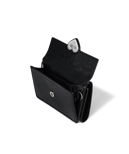 HEARTY TRIPLE WALLET - BLACK