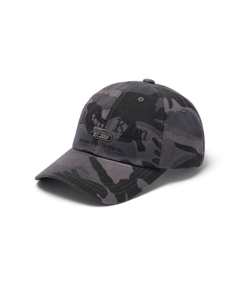CAMOUFLAGE LOGO BALL CAP IN CHARCOAL