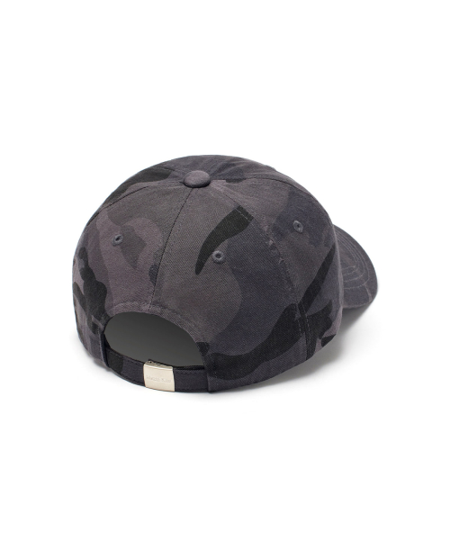 CAMOUFLAGE LOGO BALL CAP IN CHARCOAL