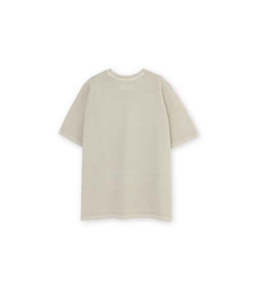 Washed Waist Cut T Shirt, Beige
