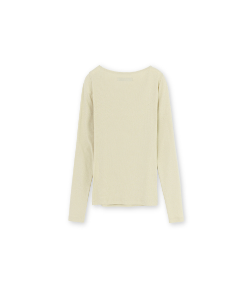 W Boatneck Long Sleeve, Yellow