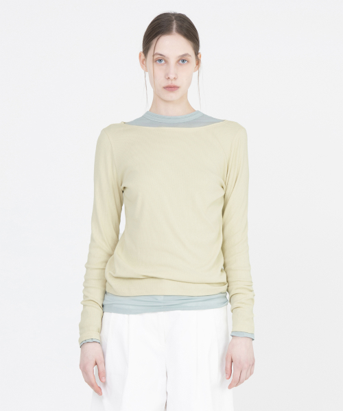 W Boatneck Long Sleeve, Yellow