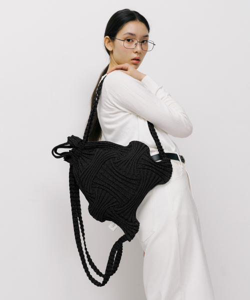 뉴보우백팩 글리터블랙