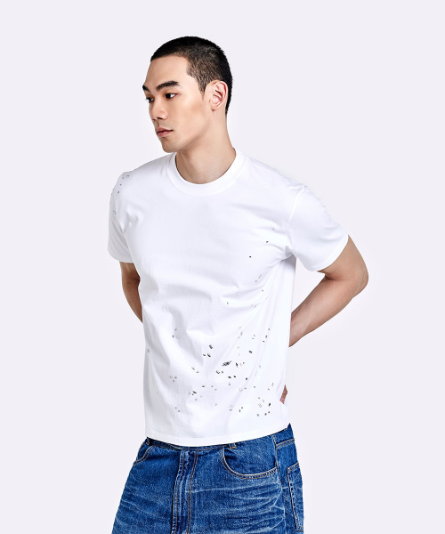 Crushed T-shirt - White