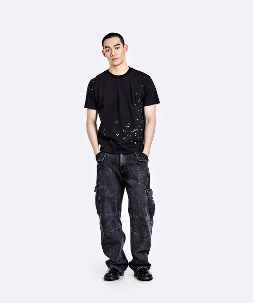 Crushed T-shirt - Black