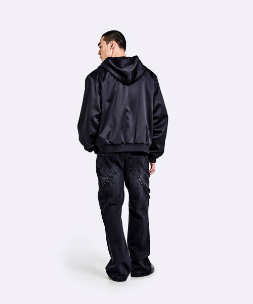 Oversized Hoodie zip-up - Secret black