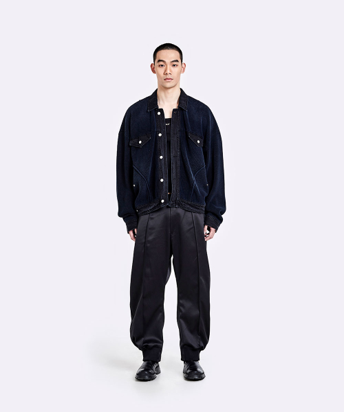 Denim knit Jacket - Black