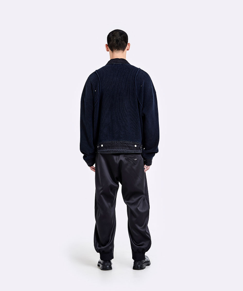 Denim knit Jacket - Black