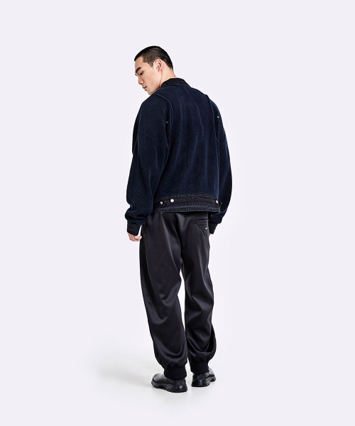 Denim knit Jacket - Black