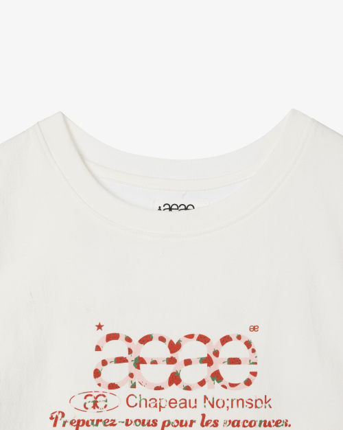 WEB LOGO CROP T-SHIRTS [STRAWBERRY]