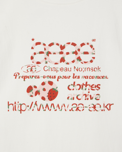 WEB LOGO CROP T-SHIRTS [STRAWBERRY]