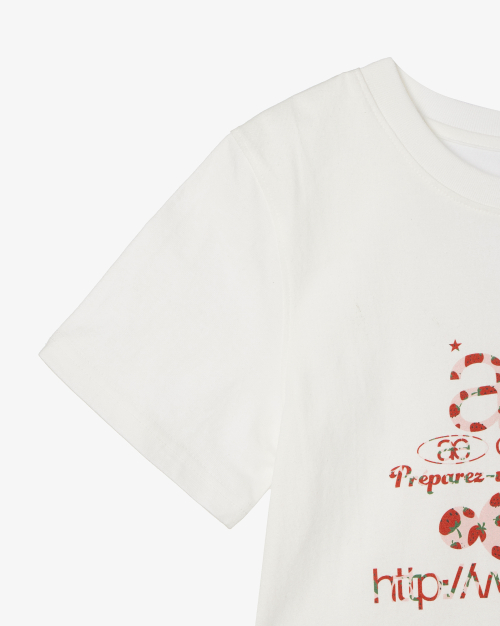 WEB LOGO CROP T-SHIRTS [STRAWBERRY]