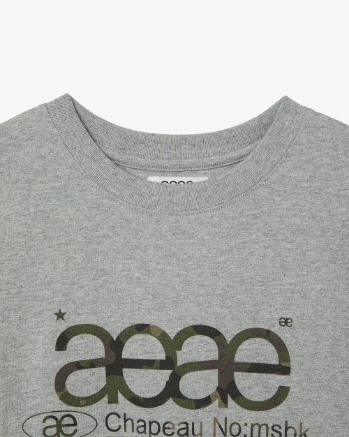 WEB LOGO T-SHIRTS [MELANGE GREY/CAMO]