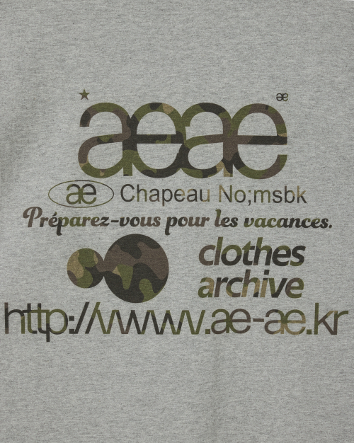 WEB LOGO T-SHIRTS [MELANGE GREY/CAMO]