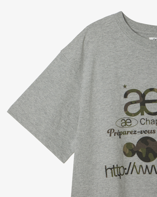 WEB LOGO T-SHIRTS [MELANGE GREY/CAMO]