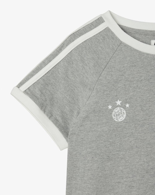 ATHLETE STRIPE HALF T-SHIRTS [MELANGE GREY]