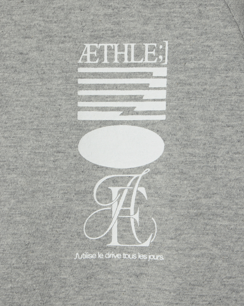 ATHLETE STRIPE HALF T-SHIRTS [MELANGE GREY]