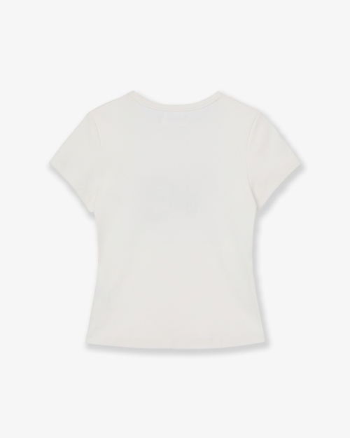 APPLIQUE LOGO TEE [WHITE]