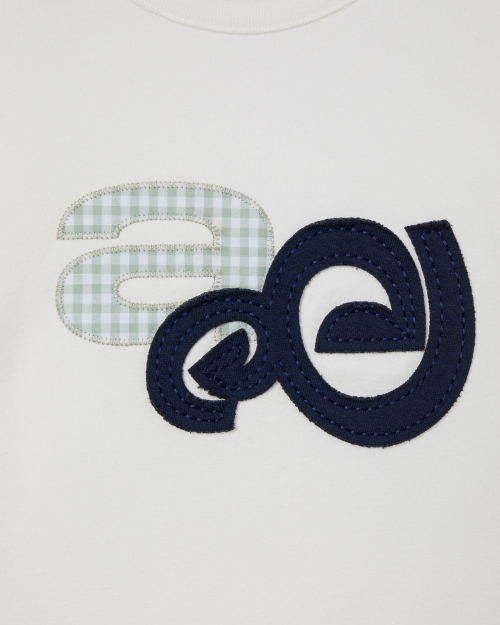 APPLIQUE LOGO TEE [WHITE]