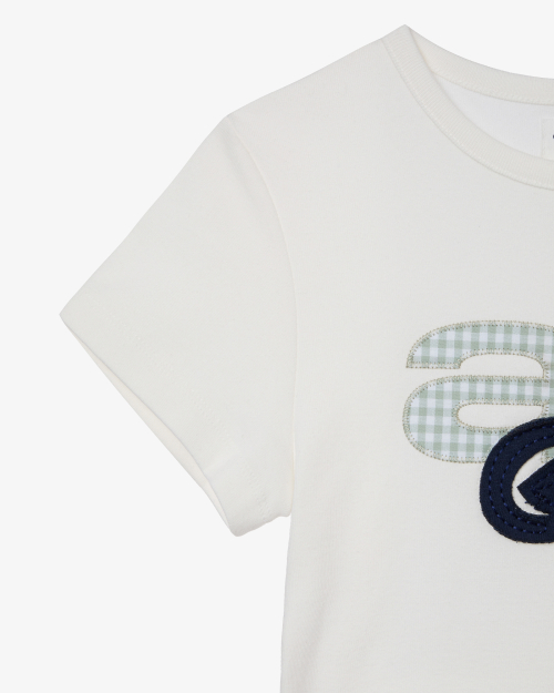 APPLIQUE LOGO TEE [WHITE]