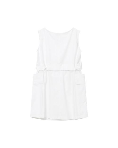 Pocket shirts one piece WHITE
