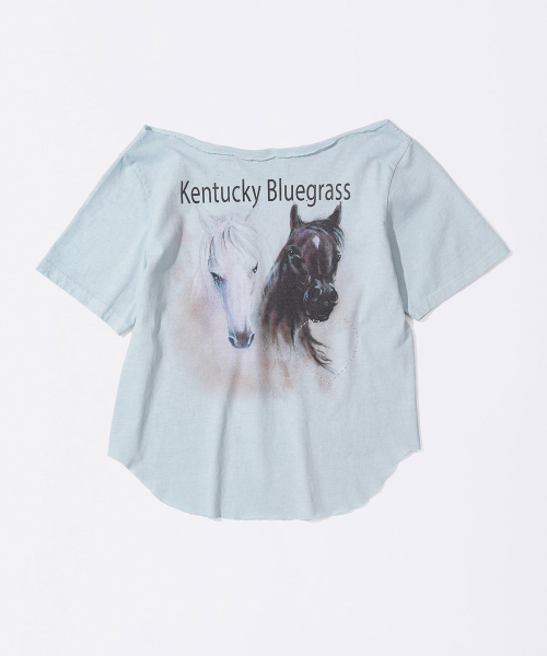 Sheriff Cut Out Tee Misty Blue