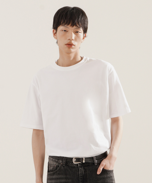 Boy Crop Short T-Shirt White KJST2619