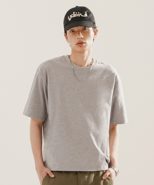 Boy Crop Short T-Shirt Gray KJST2619