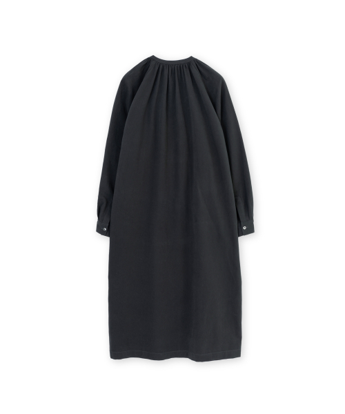 W Gathered Dress, Black