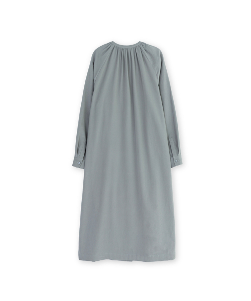 W Gathered Dress, Blue Grey