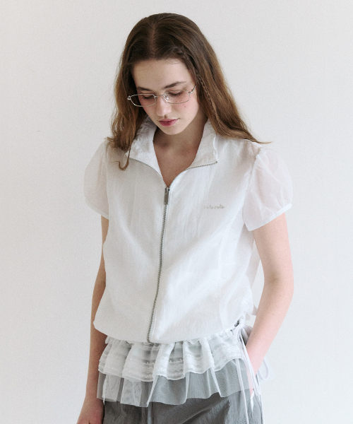 STRING HALF WIND JACKET WHITE