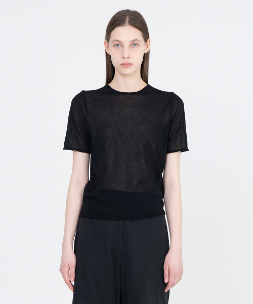 W Half Knit, Black