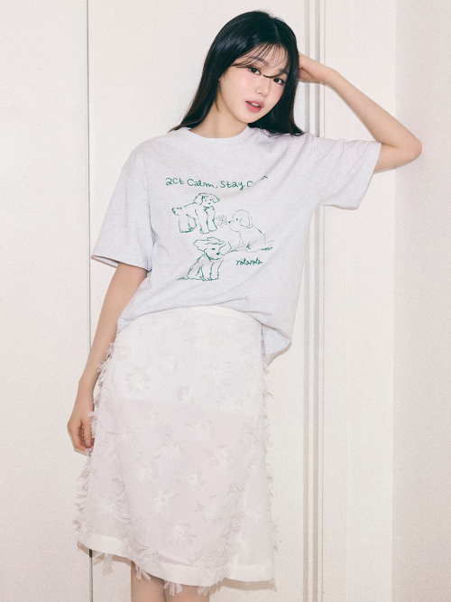 SHEER MIDI SKIRT WHITE