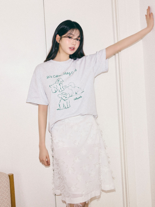 SHEER MIDI SKIRT WHITE