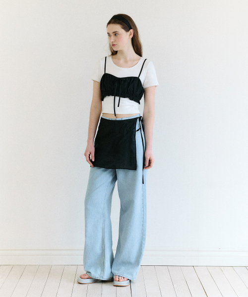 SUMMER WIDE DENIM PANTS LIGHT BLUE