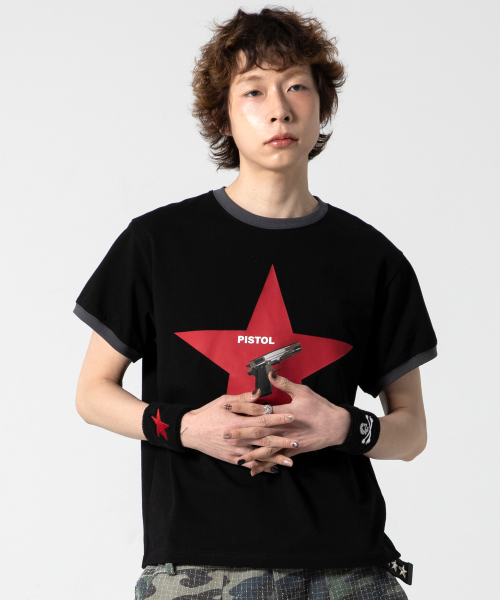 GT122 피스톨 스타 링거 티셔츠 (BLACK)