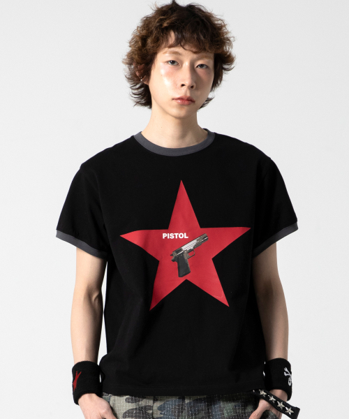 GT122 피스톨 스타 링거 티셔츠 (BLACK)