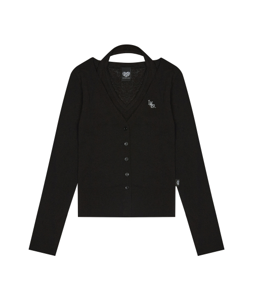 LVTR HALTERNECK CARDIGAN SET(BLACK)