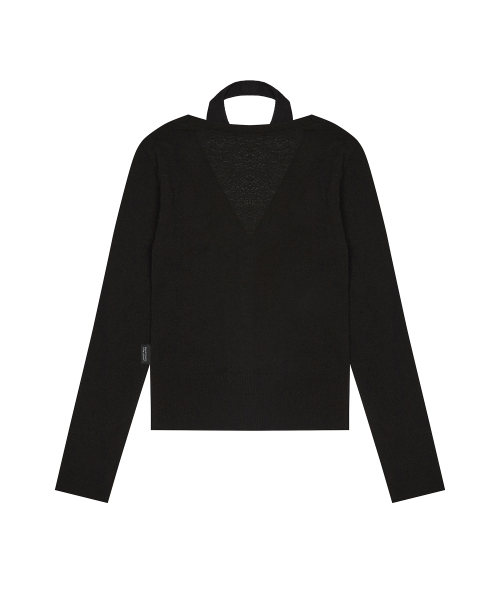 LVTR HALTERNECK CARDIGAN SET(BLACK)
